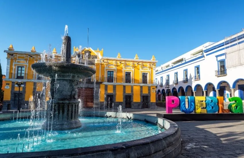 Wasserbrunnen in Puebla, Mexiko
