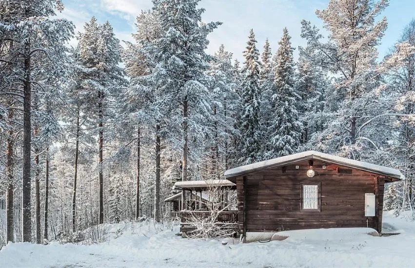 Hütte in Schwedisch Lappland